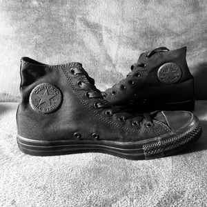 Solid Black Hi-top Converse